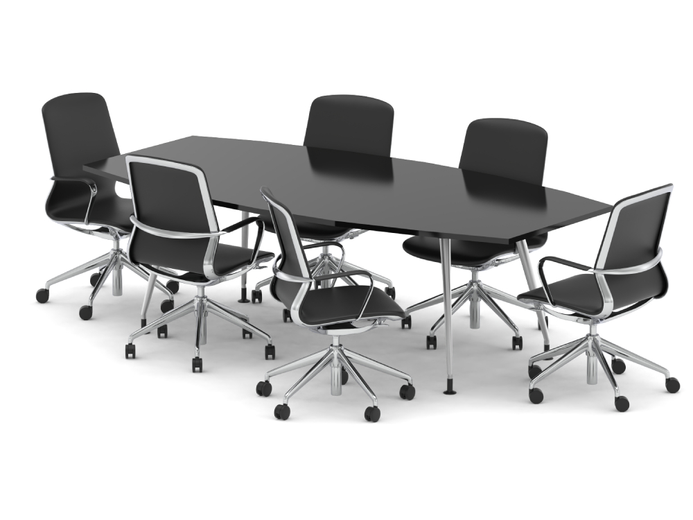 Hilario And Louis Bundle High Gloss Barrel Shape Meeting Table With Medium Back Chair 03 Img Hilario And Louis Bundle High Gloss Barrel Shape Meeting Table With Medium Back Chair 03 Img