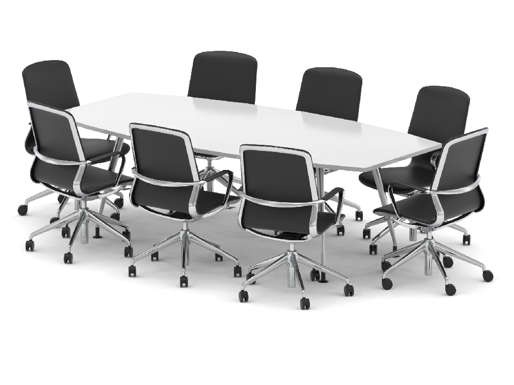 Hilario And Louis Bundle High Gloss Barrel Shape Meeting Table With Medium Back Chair 06 Img Hilario And Louis Bundle High Gloss Barrel Shape Meeting Table With Medium Back Chair 06 Img