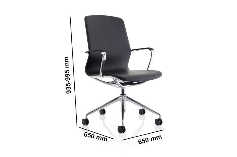 Hilario And Louis Bundle High Gloss Barrel Shape Meeting Table With Medium Back Chair Size 1 Img