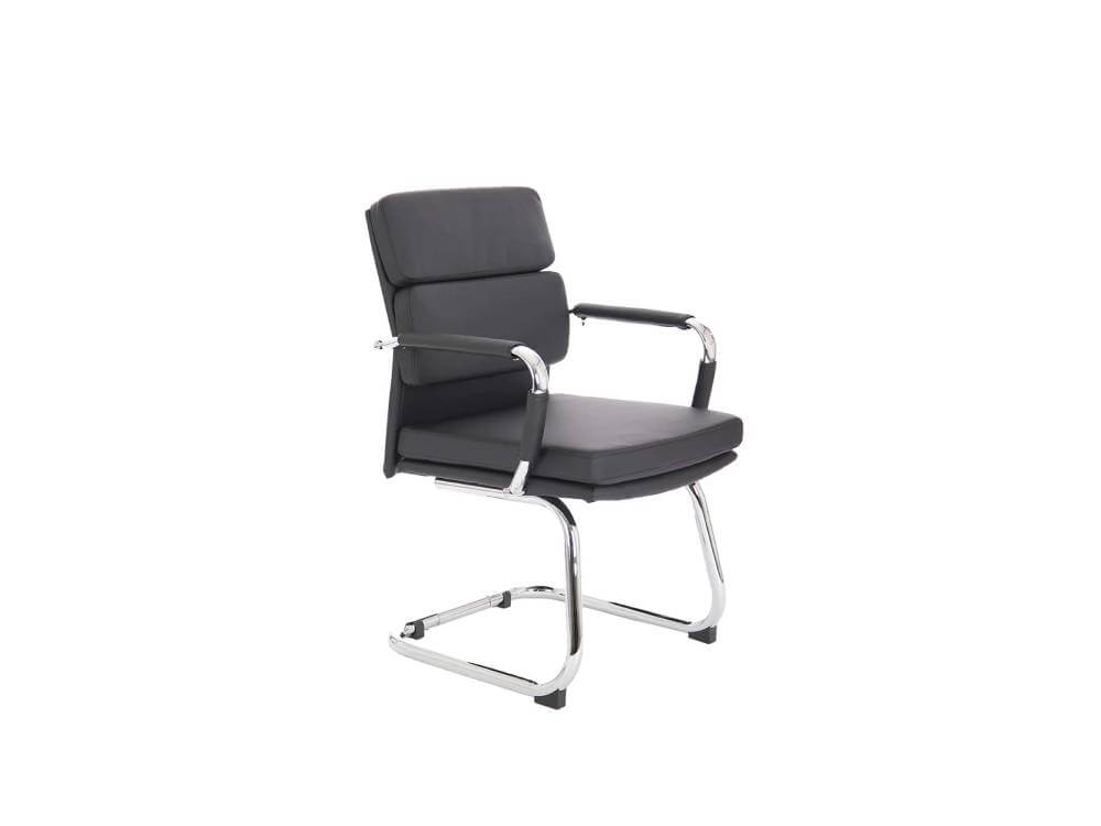 Aden 1 Medium Back Leather Visitor Office Chair With Armrest Main Img Aden 1 Medium Back Leather Visitor Office Chair With Armrest Main Img
