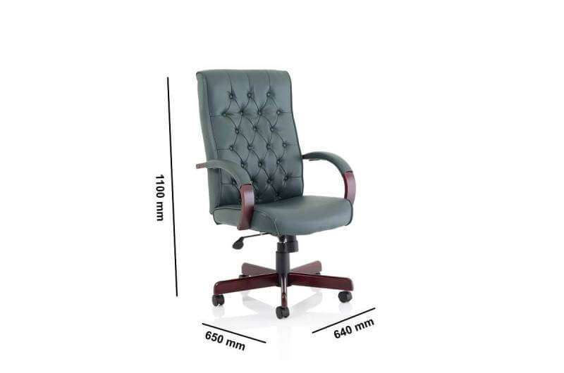 Chirstobel High Back Leather Executive Chair With Armrest Dimensions Img1