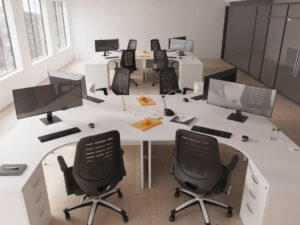 Imara 2 Corner Desk With High Pedestal And Panel Legs 1