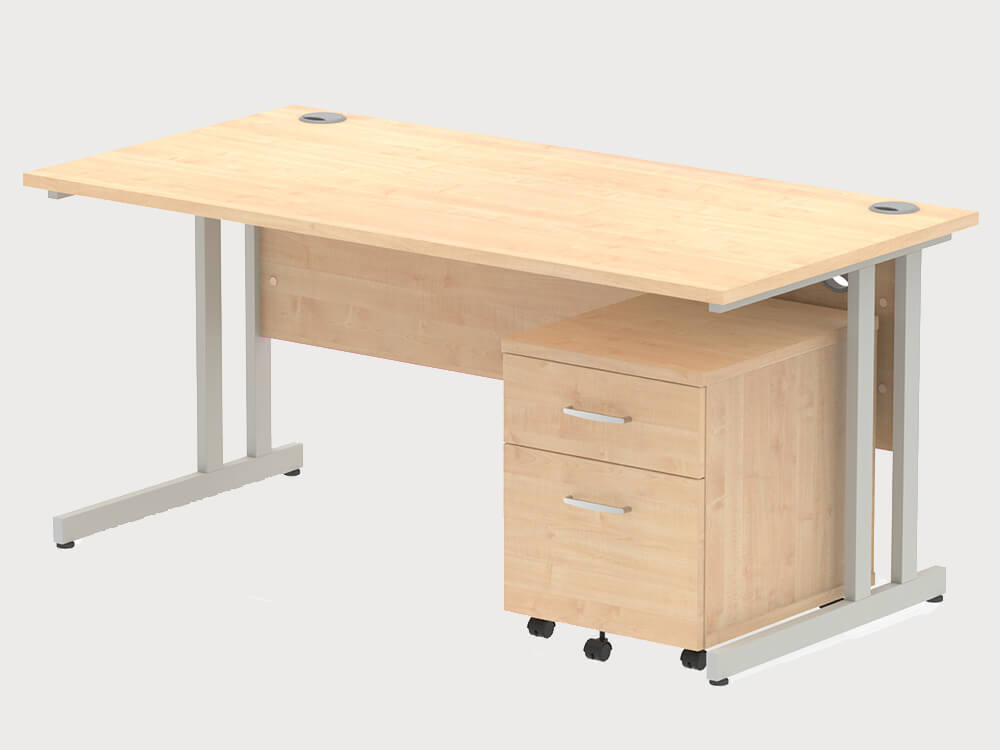 Imara 3 Straight Desk With Mobile Pedestal And Cantilever Legs 13 Imara 3 Straight Desk With Mobile Pedestal And Cantilever Legs 13