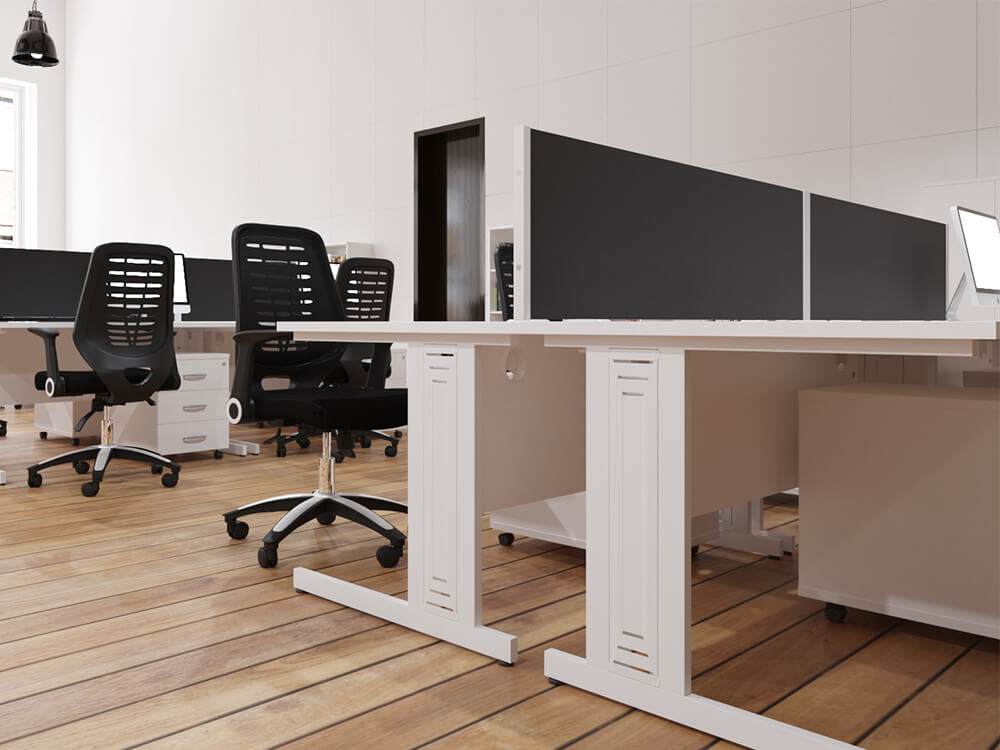 Imara 5 Straight Desk With Modesty Panel And Cable Managed Legs 19 Imara 5 Straight Desk With Modesty Panel And Cable Managed Legs 19