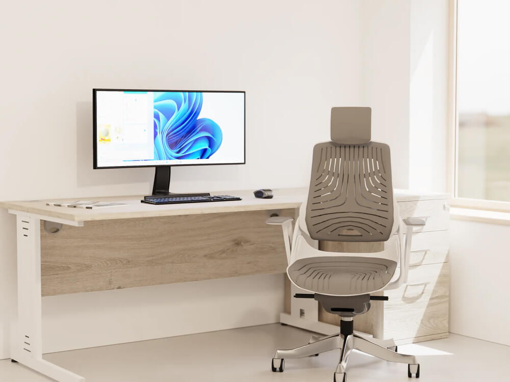 Imara 5 Straight Desk With Modesty Panel And Cable Managed Legs 4 Imara 5 Straight Desk With Modesty Panel And Cable Managed Legs 4