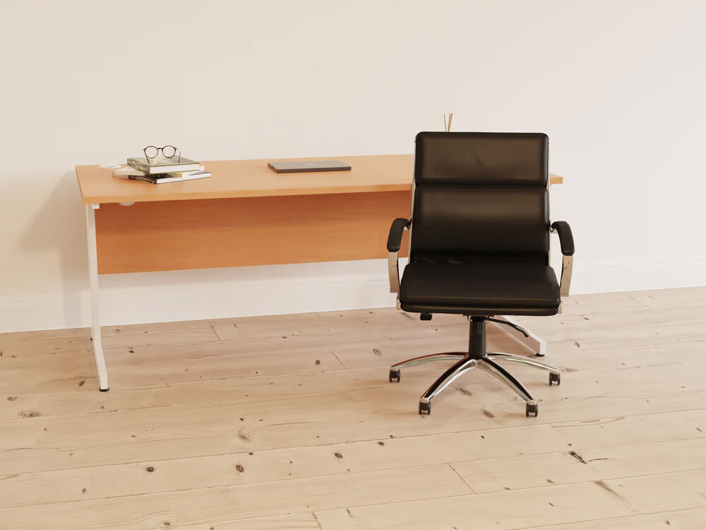 Imara 5 Straight Desk With Modesty Panel And Cable Managed Legs 5 Imara 5 Straight Desk With Modesty Panel And Cable Managed Legs 5