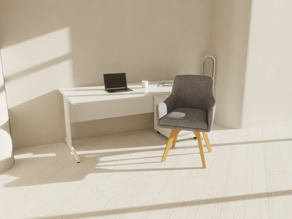 Imara 5 Straight Desk With Modesty Panel And Cable Managed Legs 6 Imara 5 Straight Desk With Modesty Panel And Cable Managed Legs 6