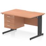 Desk with 3 Drawer Pedestal