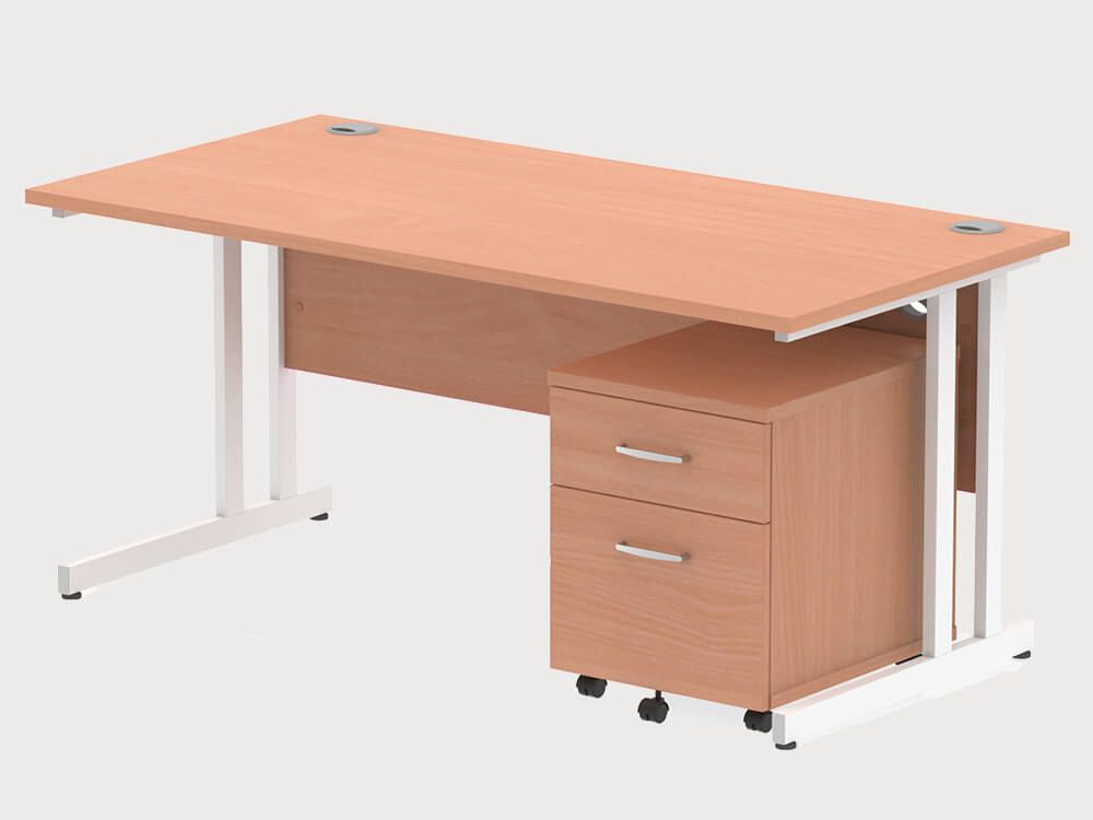 Imara 6 Straight Desk With Mobile Pedestal And Cantilever Legs 5 Imara 6 Straight Desk With Mobile Pedestal And Cantilever Legs 5