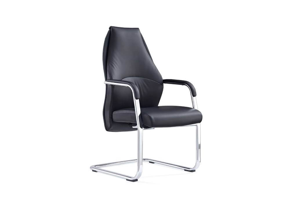 Miel 1 High Back Leather Cantilever Visitor Chair Main Img Miel 1 High Back Leather Cantilever Visitor Chair Main Img
