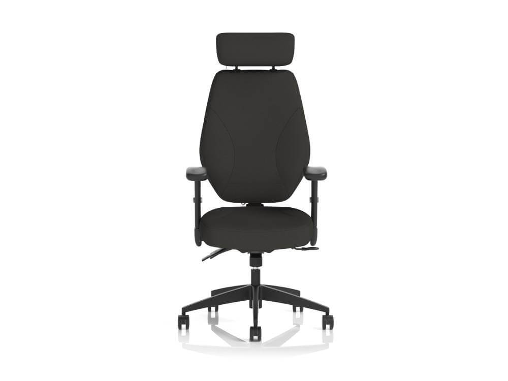 Ness High Back Black Fabric Ergonomic Office Chair With Arms And Headrest 01 Img Ness High Back Black Fabric Ergonomic Office Chair With Arms And Headrest 01 Img
