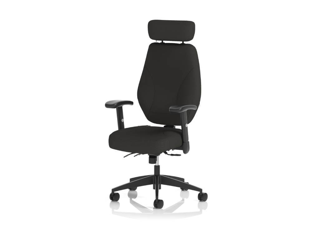 Ness High Back Black Fabric Ergonomic Office Chair With Arms And Headrest 02 Img Ness High Back Black Fabric Ergonomic Office Chair With Arms And Headrest 02 Img