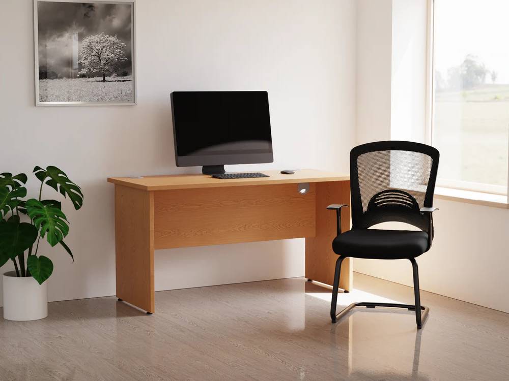 Imara 9 Straight Desk With Panel Leg 04 Imara 9 Straight Desk With Panel Leg 04