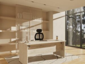 Imara 9 Straight Desk With Panel Leg Main Img