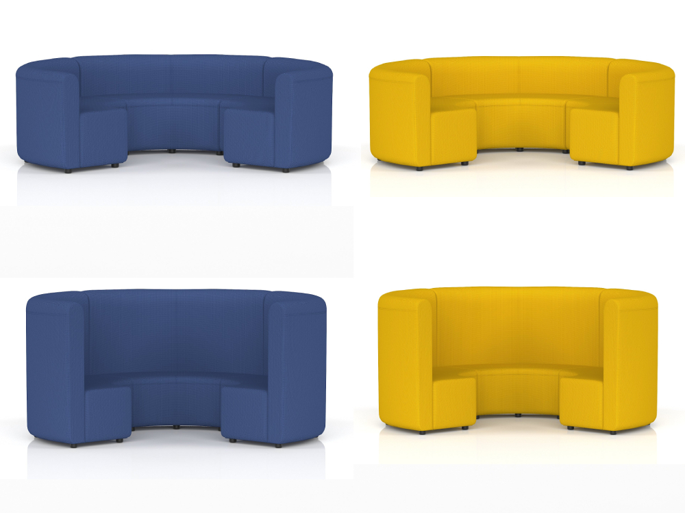 Malizi 3 – High And Low Back Circular Booth With Table 08 Malizi 3 – High And Low Back Circular Booth With Table 08
