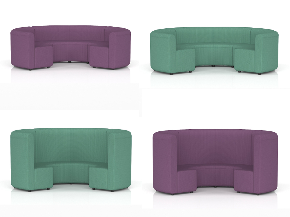 Malizi 3 – High And Low Back Circular Booth With Table 09 Malizi 3 – High And Low Back Circular Booth With Table 09