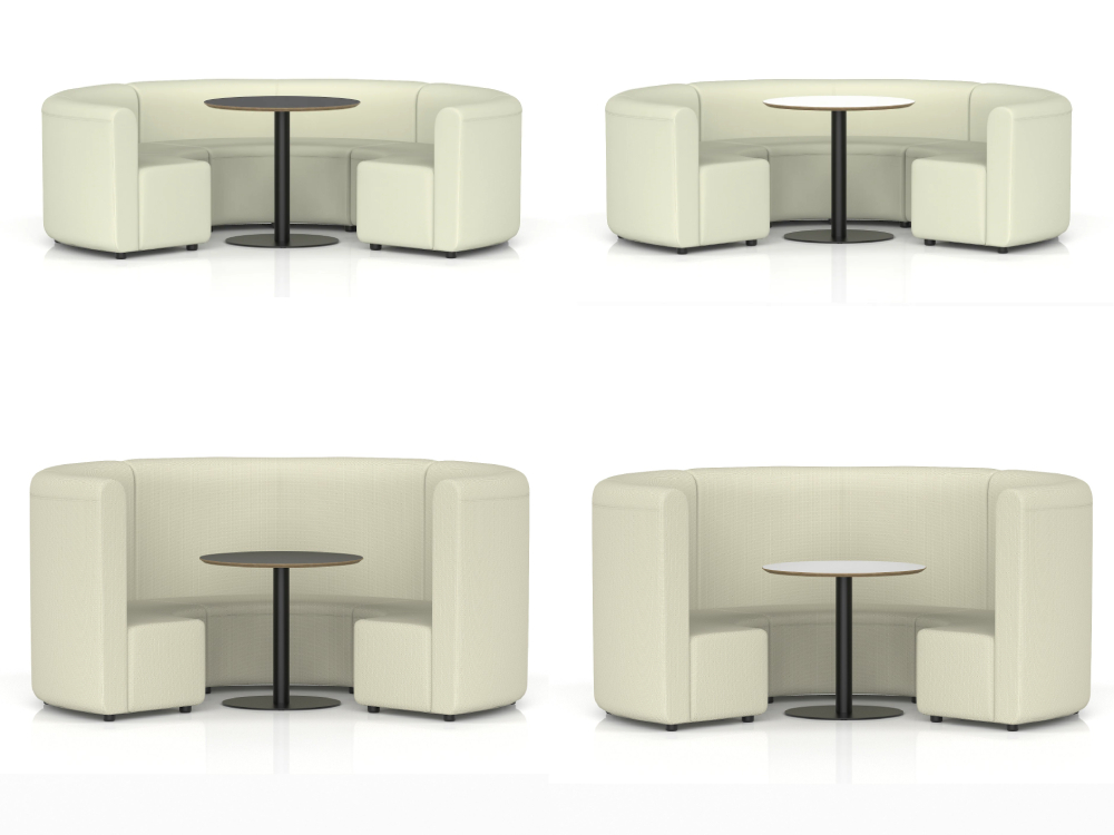 Malizi 3 – High And Low Back Circular Booth With Table 05 Malizi 3 – High And Low Back Circular Booth With Table 05