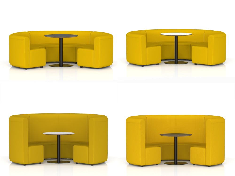 Malizi 3 – High And Low Back Circular Booth With Table 06 Malizi 3 – High And Low Back Circular Booth With Table 06