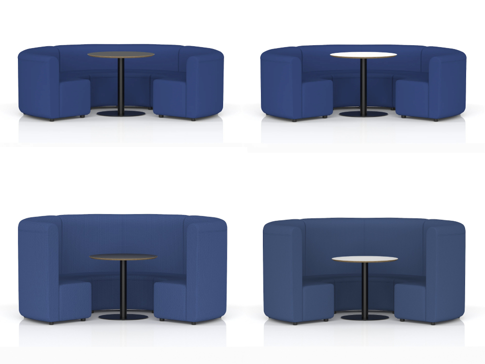 Malizi 3 – High And Low Back Circular Booth With Table 07 Malizi 3 – High And Low Back Circular Booth With Table 07
