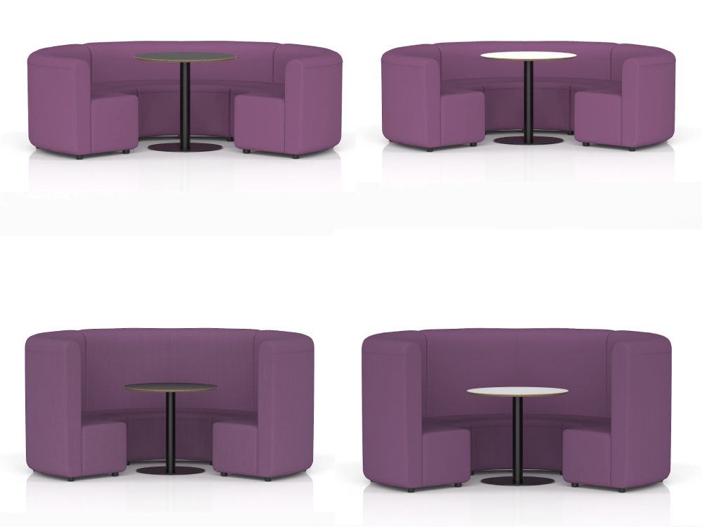 Malizi 3 – High And Low Back Circular Booth With Table 3 Malizi 3 – High And Low Back Circular Booth With Table 3