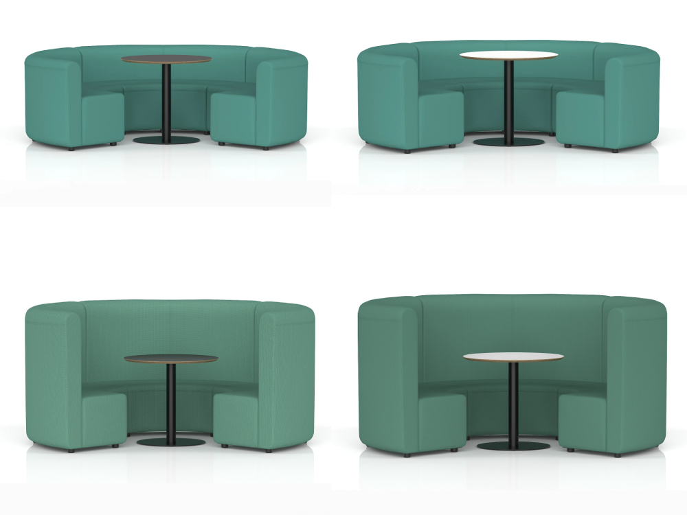 Malizi 3 – High And Low Back Circular Booth With Table 4 Malizi 3 – High And Low Back Circular Booth With Table 4