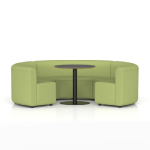 L2400 x D2400 x H760 mm (Low Back Booth with Black Table)
