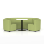 L2400 x D2400 x H760 mm (Low Back Booth with White Table)
