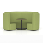 L2400 x D2400 x H1160 mm (High Back Booth with Black Table)