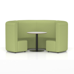L2400 x D2400 x H1160 mm (High Back Booth with White Table)